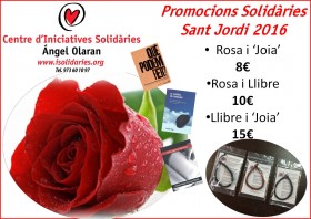 Sant Jordi amb rosa i llibre solidari-2