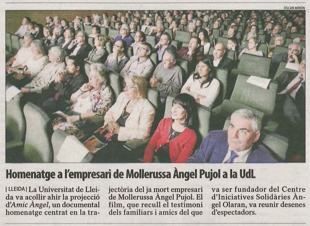 Proyección del film Amic Àngel en la Universitat de Lleida