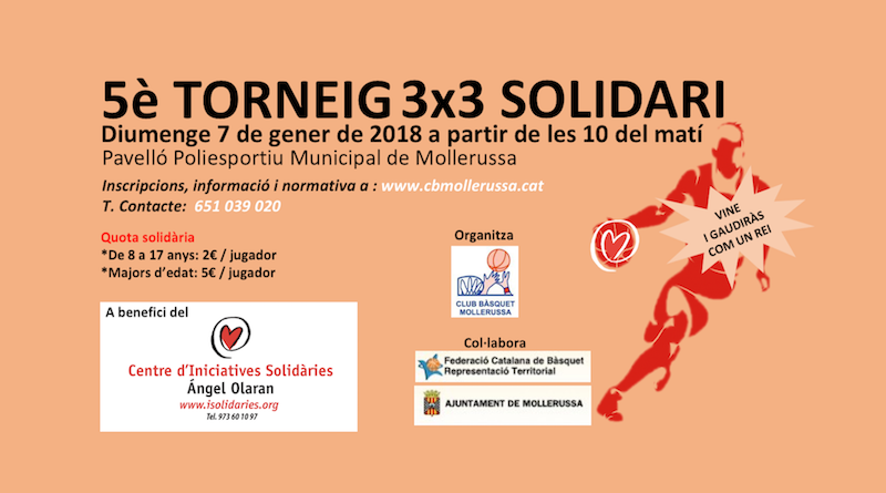 5è Torneig 3x3 Solidari del Club Bàsquet Mollerussa