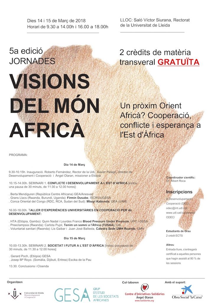 Ángel Olaran participa en les jornades Visions del Món Africà