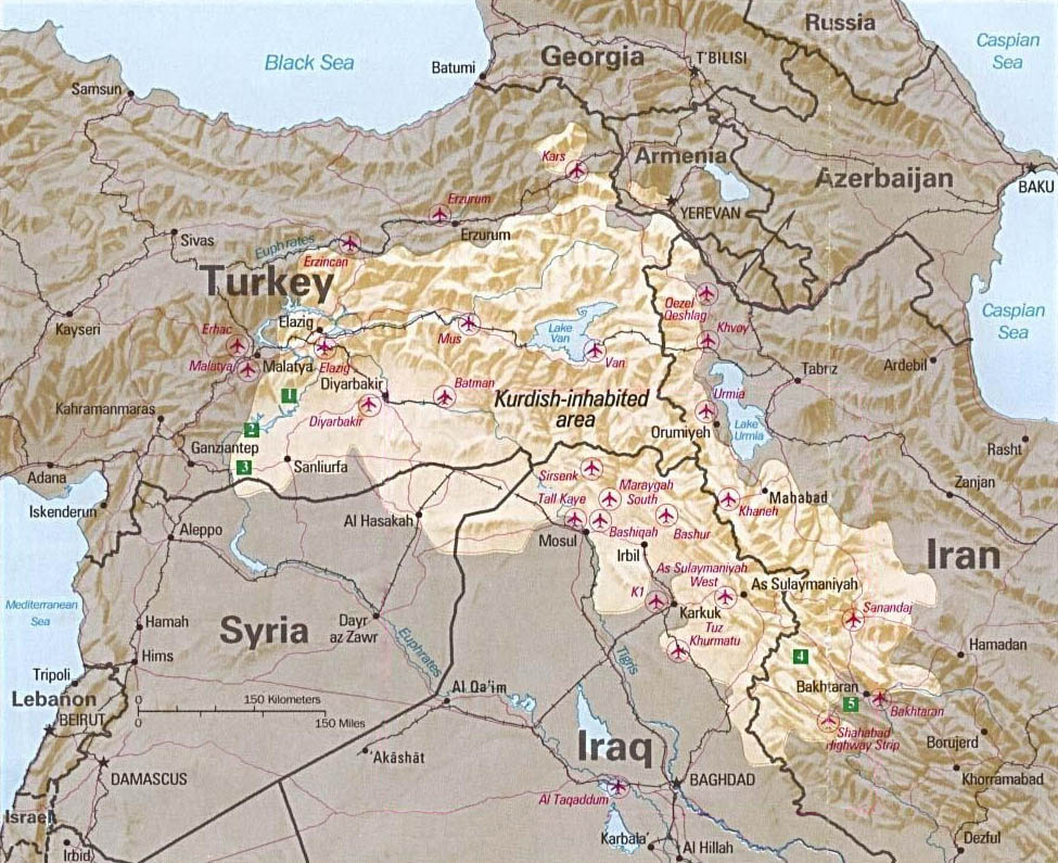 Kurdistan-mapa