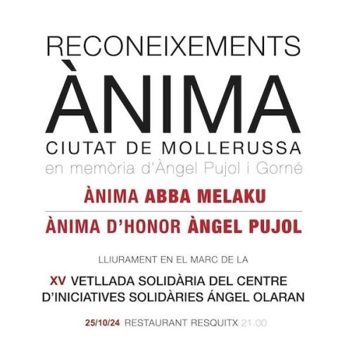 Inscripción IX Reconeixements Ànima y XV Velada Solidaria Ángel Olaran